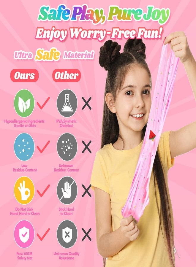 Keemanman 6 Pack Butter Slime Kit for Girls, Kids Slime, Toys for Ages 6-8 8-13 Girls Boys, Cool Girl Birthday Gifts Party Favors Cute Stuff Stocking Stuffers for 4 5 7 9 10 11 12 Year Old - Image 4